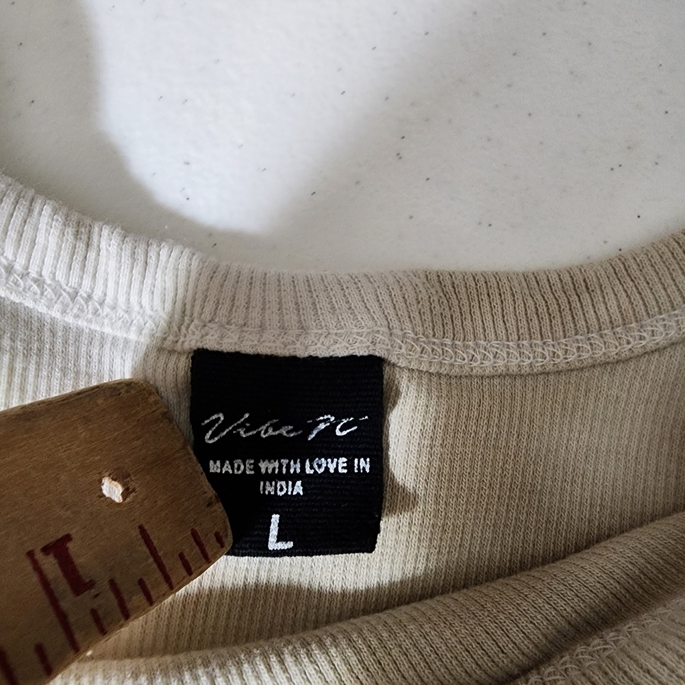 Vibe Cream Ribbed Top - Picture 4 of 9